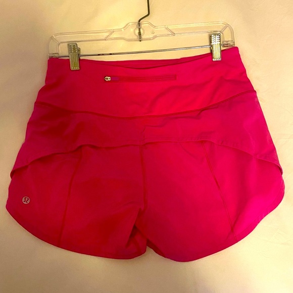 Lululemon Speed Up High-Rise Lined Short 4” in "Sonic Pink". - Picture 2 of 3